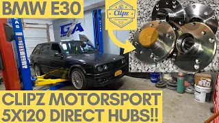 Part 40: BMW E30 "Clipz Motorsport" 5 lug Hub Calculations, Evaluations, Installation, and Review!!