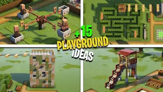 MINECRAFT: 15 Playground Build Hacks for your Friends | JMOX BUILD⛏️