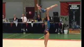 Acrogym NK 2012, WP 11-16, Danisha en Myrthe, balans