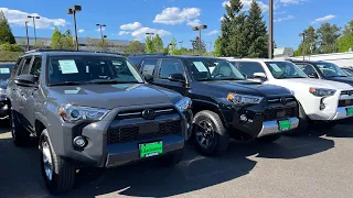 2024 Toyota 4Runners 2,200 Dollars off and still sitting on the lot prices still too High !