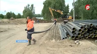 Ход строительства набережной в Череповце