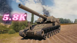 T92 HMC - 5.8K Damage Arty -  WoT Replay,World of Tanks gameplay