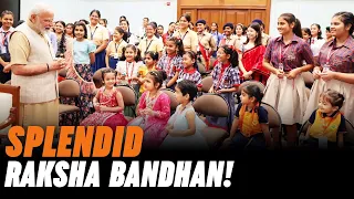 School Students' Enthusiastic Meet & Greet with PM Modi| Raksha Bandhan Celebrations