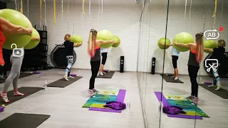 Pilates с фитболом на укрепление позвоночника 🙏4149609000286437