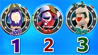 Oddbods Turbo Run Captain Jeff vs Christmas Fuse vs Helloween Zee 1 | Nubi Gameplay