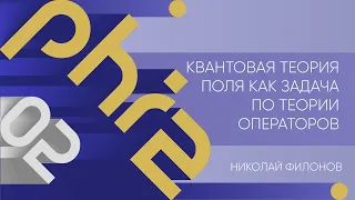 Лекция 2 | Квантовая теория поля как задача по теории операторов | Николай Филонов | Лекториум