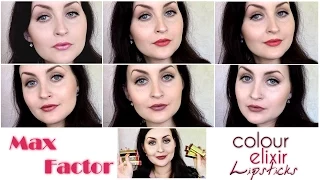 Max Factor Colour Elixir Lipsticks: Lip Swatches!