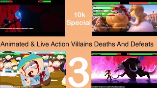 Animated & Live-Action Villains Defeats & Deaths with healthbars (Part 3) (10k Sub Special)
