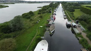 Heybridge Basin and Canal, Maldon District, Essex  (Silent drone footage)