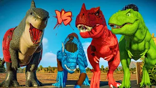 KING SHARK VS. AVATAR VS. HULK VS. ALPHA TREX Epic SuperHero Dinosaurs Showdown In Jurassic World