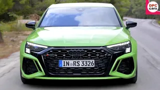 New 2022 Audi RS3 Sedan in Kyalami Green Launch Control and Exhaust Sound