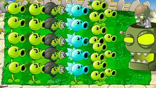 All Peas vs 999 Giga Gargantuar vs Dr. Zomboss | Plants vs Zombies