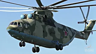 The Mi-26 looks like a helicopter, but it took off with a running start like an airplane.