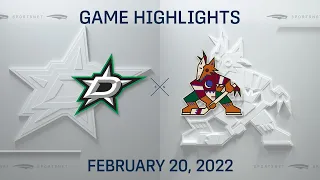 NHL Highlights | Stars vs. Coyotes - Feb 20, 2022