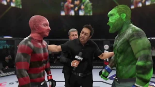 Freddy Krueger vs. Cthulhu (EA Sports UFC 3) - CPU vs. CPU - Crazy UFC 👊🤪