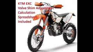 KTM EXC VALVE SHIM ADJUSTMENT