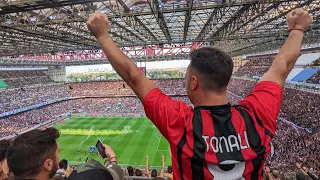 AC Milan fans sing Pioli is on Fire and NaNaNaNa from "Freed from Desire" after derby against Inter