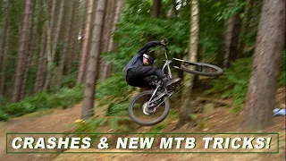 I HIT A TREE AND NEW MTB TRICKS!!