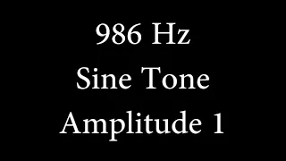 986 Hz Sine Tone Amplitude 1