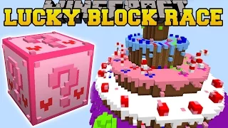 Minecraft: PINK CANDY LAND LUCKY BLOCK RACE - Lucky Block Mod - Modded Mini-Game