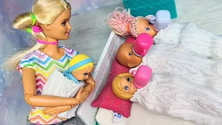 THE NANNY ROBOT BROKE DOWN, AND DAD LOST(Katya and Max funny family funny dolls collection Darinelka