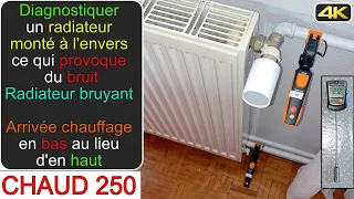 Chaud250-Diagnostiquer un radiateur monté à l'envers -radiateur bruyant  et qui claque-mitraillette