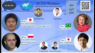 ACNS Webinar   Oct 26  Surgery of Pineal Tumors & Spinal AV Fistula