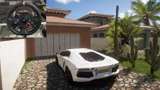 Lamborghini Aventador LP700-4 | Forza Horizon 5 | Steering Wheel Gameplay