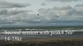 kitefoiling with flysurfer peak4 5m² second session