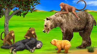 बंदर का बच्चा की माँ भालू Bandar Ki Maa Bhalu Hindi Kahaniya Bear Helps Monkey Moral Story Kahani