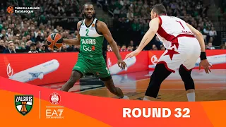 Zalgiris Kaunas-EA7 Emporio Armani Milan | Round 32 Highlights | 2023-24 Turkish Airlines EuroLeague