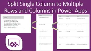 Split Single Column to Multiple Rows and Multiple Columns in Power Apps