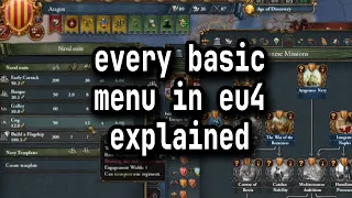 Every basic menu in EU4 explained