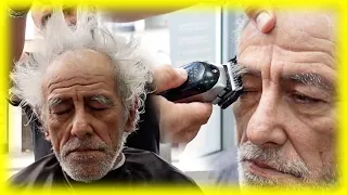 Old men get’s full Barber service Barber Turko asmr transformation
