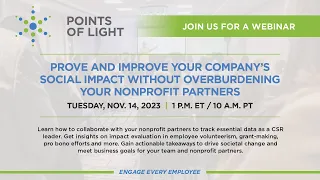 Prove and Improve Your Company’s Social Impact Without Overburdening Your Partners Webinar Recording