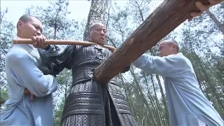 The formidable bully's martial arts skills require three monks and ten techniques to subdue.