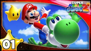 Sky Station & Yoshi Star! Super Mario Galaxy 2 Gameplay 100% Walkthrough Part 1!