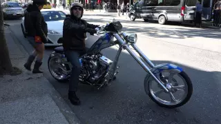 very loud customized Harley