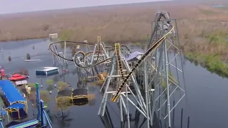Six flags New Orleans flood video