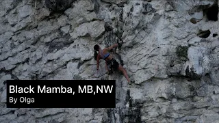 Climbing Black Mamba route, North Wall, Ao Nang, Krabi