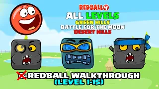 Red Ball - All Levels - Green Hills - Battle for the Moon - Desert Hills - Gameplay Volume 1,4,2