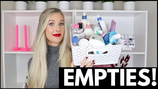 Beauty Empties! Skincare, Haircare + Makeup Declutter Time- Project Pan