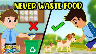 "Don't waste food " Story For Teenagers |cartoon video |Educational video#food #foodchallenge