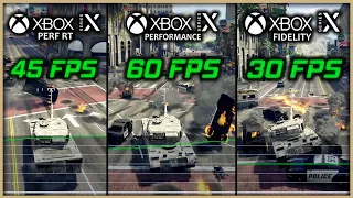 GTA Online Next Gen In Depth FPS Performance Analysis (Performance RT vs Performance vs Fidelity)