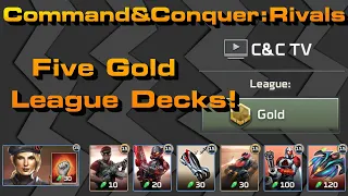 C&C Rivals: Five Gold League Decks!