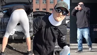 Girlfriends Yoga Pants On Dirty Grandpa Prank Shocks The Public!!