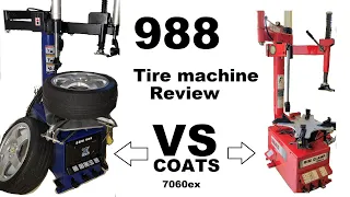 988 / 680 Chinese tire machine review and demonstration with low profile tires, XINKONG