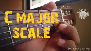 C major scale (1st position) on guitar