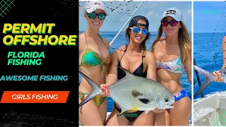 Girls Catch Their First Permit Offshore Fishing Florida! Awesome Fishing.