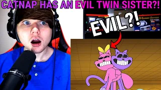 CATNAP Has an EVIL TWIN SISTER?! (Cartoon Animation) @GameToonsOfficial REACTION!